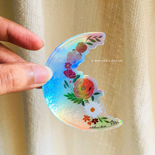 Floral Moon - Harry Potter Holographic Sticker
