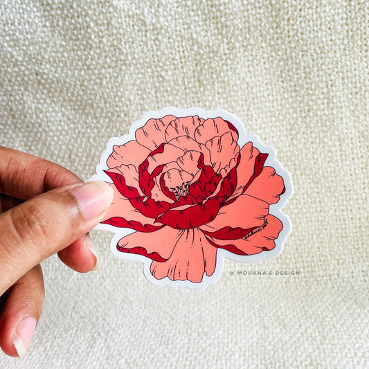 Flower line art - Matte Sticker