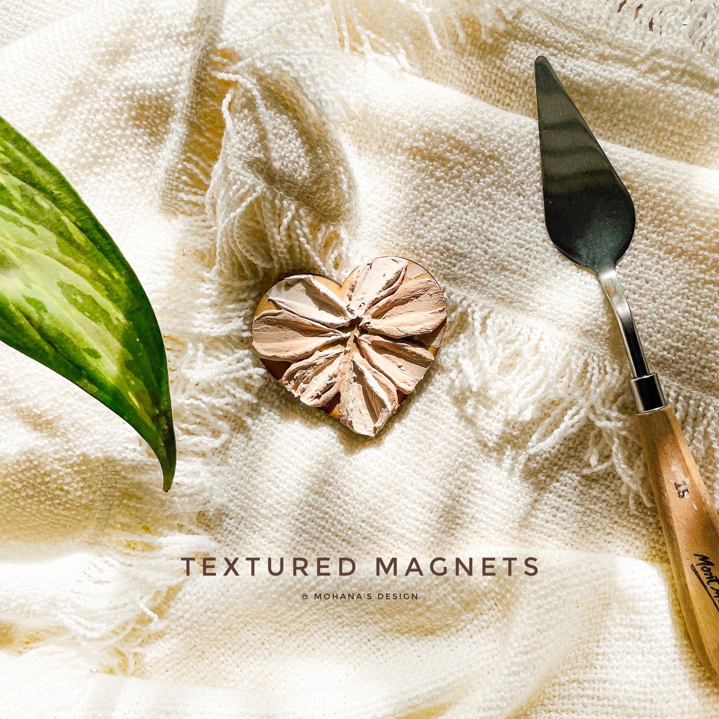 Crème ~ Textured Fridge Magnet