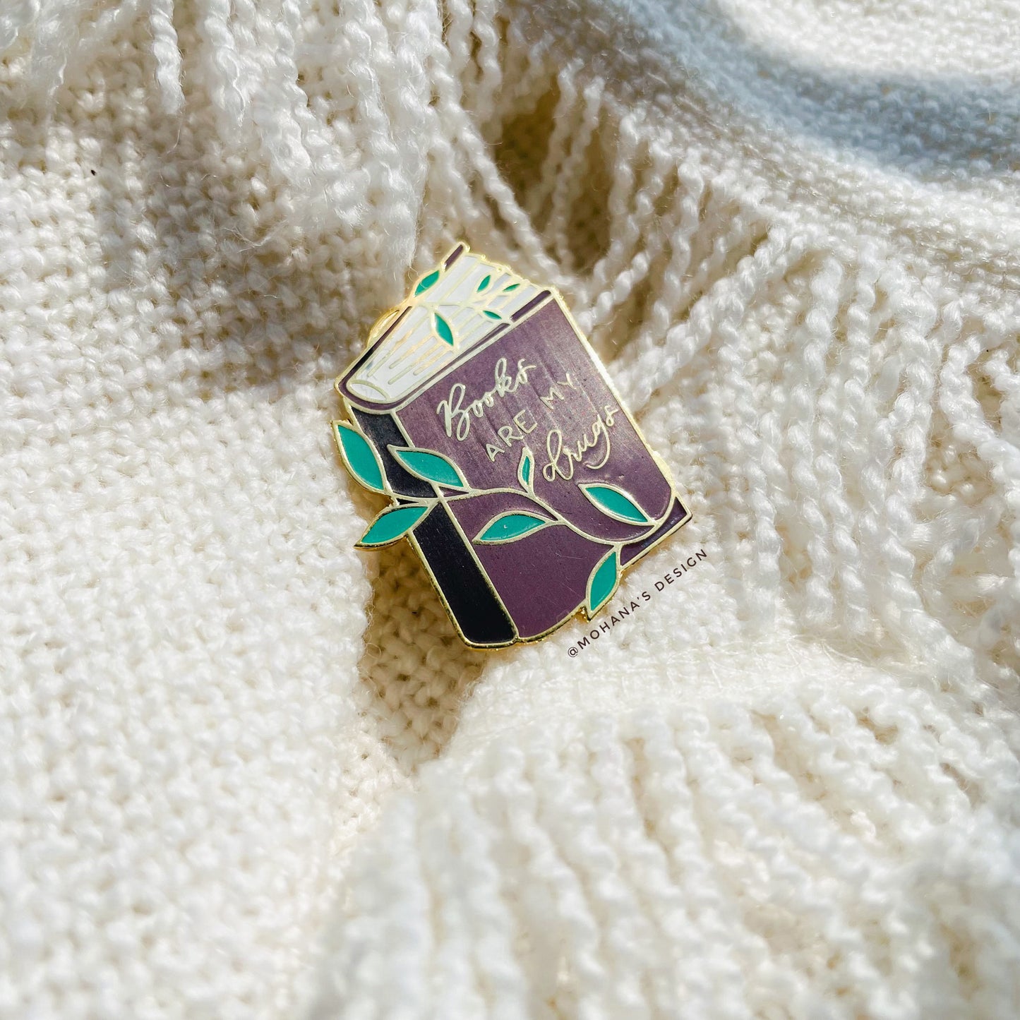Books are my drugs ~ Enamel Pin