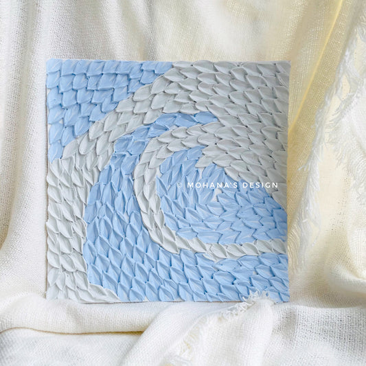 Waves ~ Original Textured Art (12 x 12 inches)