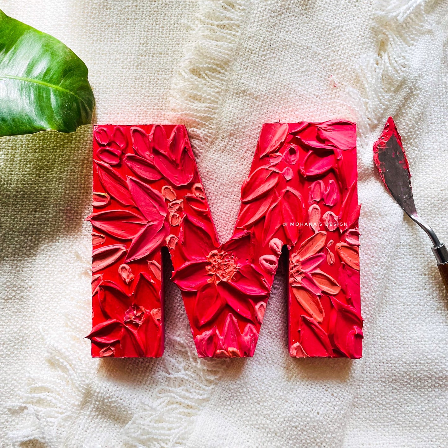 Textured Wooden Letter ~M