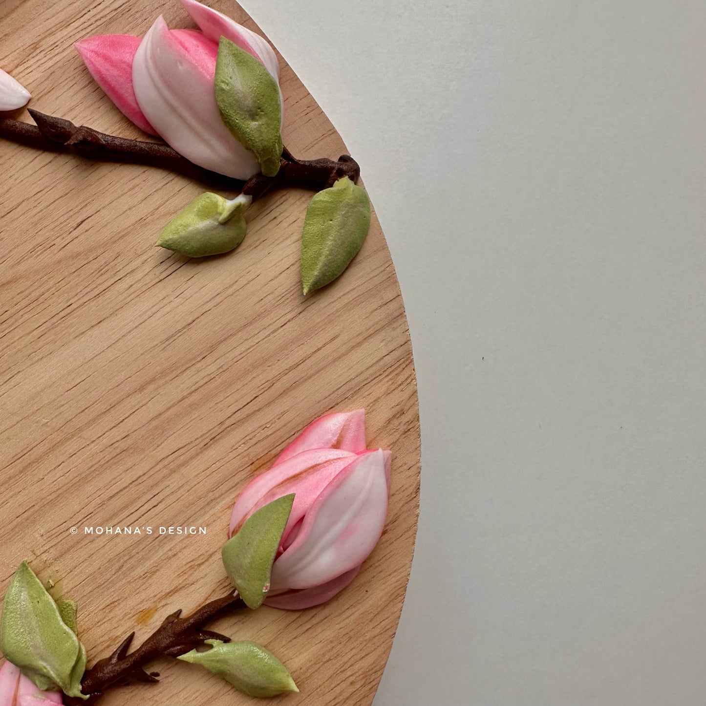 Magnolias ~ Textured Art (8" inches)